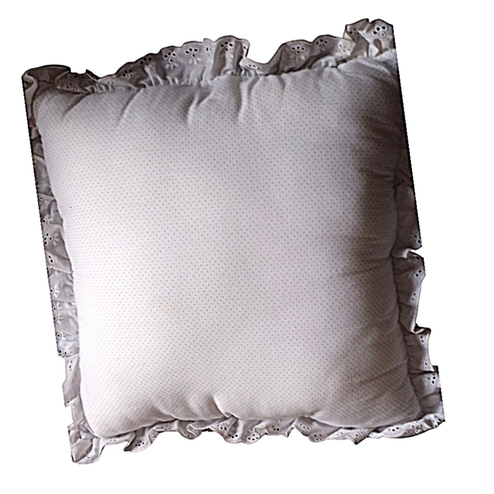 Nursery Pillow Cushion with Fluffy Sheep and Bright Sun appliques Eyelet trim - Picture 2 of 11
